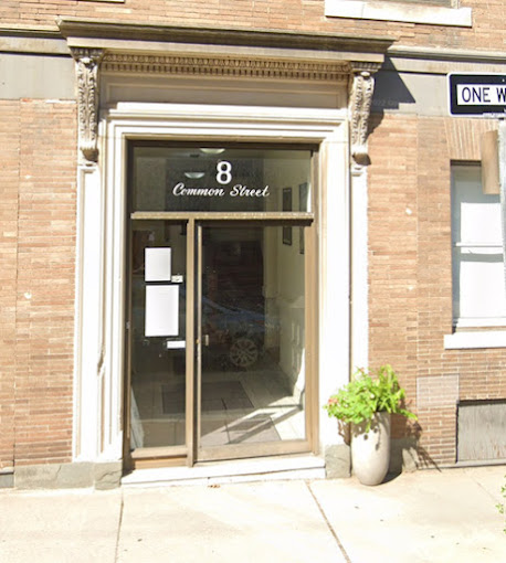 Doorway to new WLT office, view from street