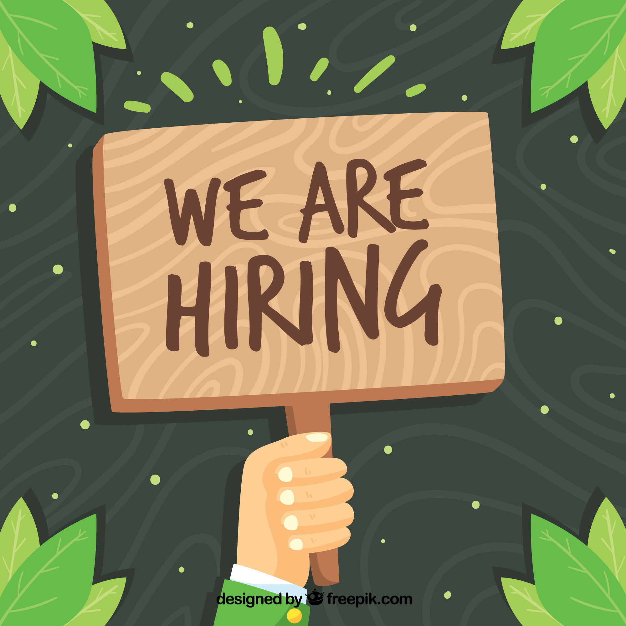 Image of a We Are Hiring sign