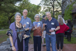 Attendees at the Green Space Blues Jam outside